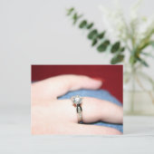 の結婚リングや輪IとYesはがき 案内ポストカード (スタンド正面)