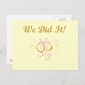 の結婚リングや輪It Tシャツとギフトを行った ポストカード (正面/裏面)