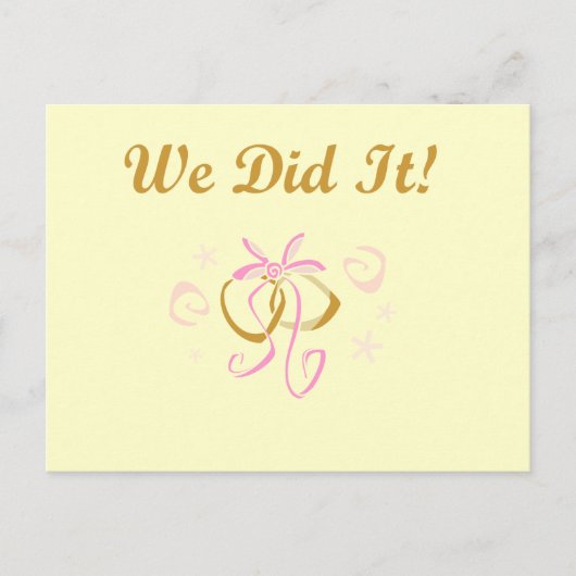 の結婚リングや輪It Tシャツとギフトを行った ポストカード (正面)