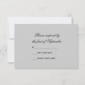 の結婚リングや輪RSVP応答カード 出欠カード (裏面)