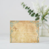 の結婚レシピカードヴィンテージ蝶 ポストカード (スタンド正面)