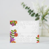 の結婚レシピカード明るい花 ポストカード (スタンド正面)