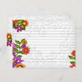 の結婚レシピカード明るい花 ポストカード (正面/裏面)