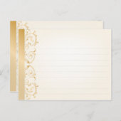 の結婚レシピカード金ゴールドとシルバー ポストカード (正面/裏面)