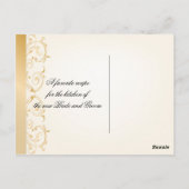 の結婚レシピカード金ゴールドとシルバー ポストカード (裏面)