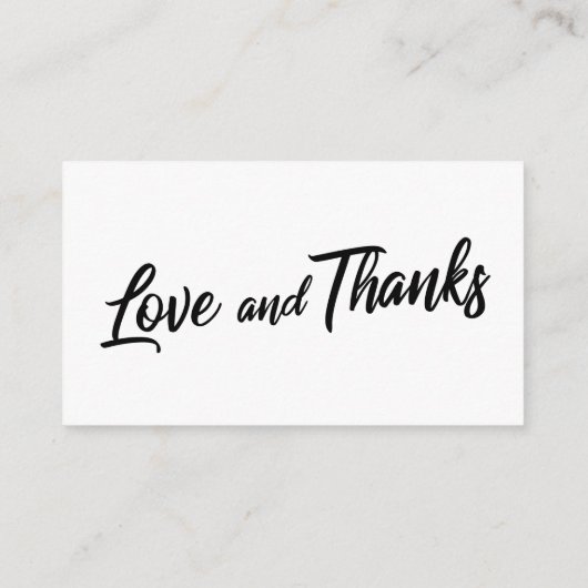 の結婚レジストリカーはっきりしたド（手書きスクリプト付き） エンクロージャーカード (裏面)