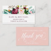 の結婚レジストリカード – Marsala Bouquet エンクロージャーカード (正面/裏面)