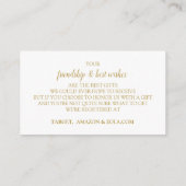 の結婚レジストリカード – Nadine - フェイク Gold Foil エンクロージャーカード (裏面)