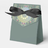 の結婚ワイルドフラワーマンダラ付き/カップル+日付 フェイバーボックス (正面サイド)