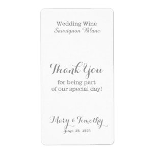 の結婚ワインありがとう ラベル