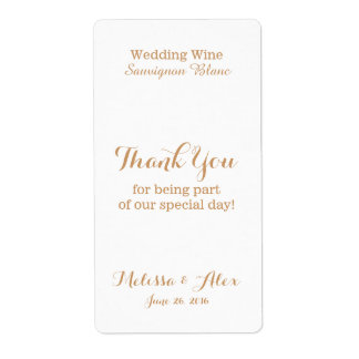 の結婚ワインありがとう ラベル