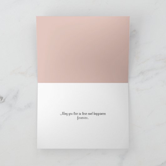 の結婚ワインとバラおめでとうカード カード (内部)