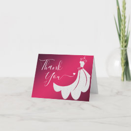 の結婚ワインのドレス |カスタムブライダルシャワー サンキューカード