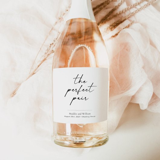の結婚ワインボトルラベルのシール(スクリプト付) ワインラベル
