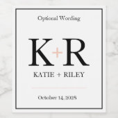 の結婚ワインモノグラムラベルシールv5 ワインラベル (シングルラベル)