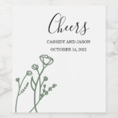 の結婚ワインラベルセージ ワインラベル (シングルラベル)