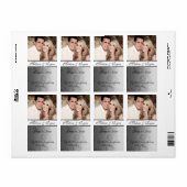 の結婚ワインラベル銀ダマスク ラベル (フルシート)