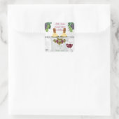 の結婚ワインラベルPIGHTSスタンプ スクエアシール (バッグ)