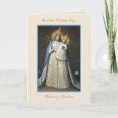 の結婚ヴァージンメリーイエス宗教的祈りの言葉 カード (正面)