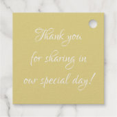 の結婚ヴィンテージスクロールフレームファンシーに感謝 フェイバータグ (裏面)