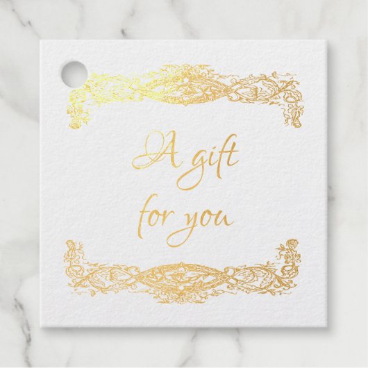 の結婚ヴィンテージスクロールフレームファンシーに感謝 フェイバータグ (正面)