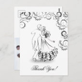の結婚ヴィンテージダンスカップルありがとう ポストカード (正面/裏面)