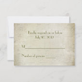の結婚ヴィンテージ予約 出欠カード (裏面)