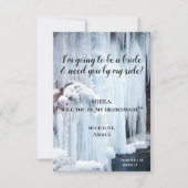 の結婚ヴェール凍っていウォーターフォール花嫁 カード (正面)