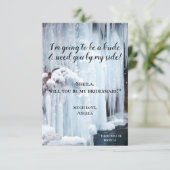 の結婚ヴェール凍っていウォーターフォール花嫁 カード (スタンド正面)