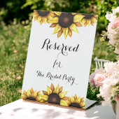 の結婚予約の黄色の白ひまわり 台座サイン