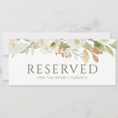 の結婚予約ぶら下がったカード緑化金ゴールド 招待状 (正面)