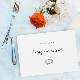 の結婚仕出し業者の食べ物 サンキューカード