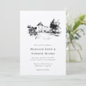 の結婚会場スケッチカスタムスケッチ結婚の 招待状 (スタンド正面)