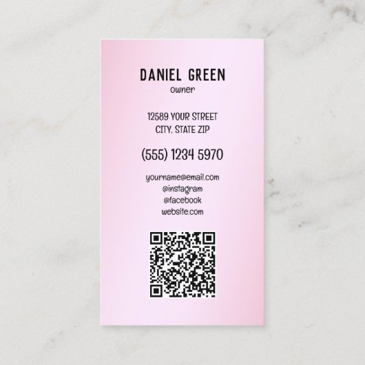 の結婚会場QR写真 名刺 (裏面)