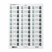 の結婚住所 シール – 雪の付いた常緑樹 (フルシート)