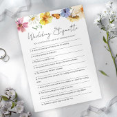 の結婚作法 | Bohoブライダルシャワーゲームカード 招待状