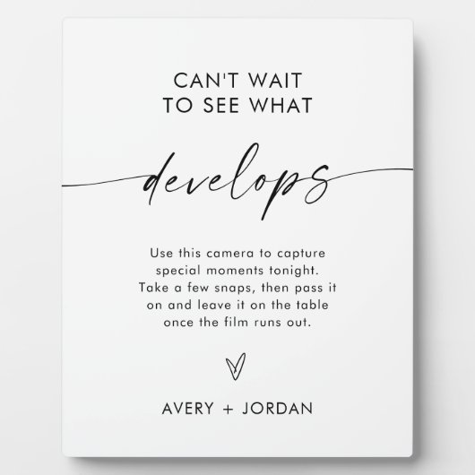 の結婚使い捨てカメラのサイン結婚、の写真ゲーム フォトプラーク (正面)