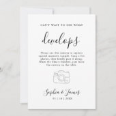 の結婚使い捨てカメラ結婚サインの写真 招待状 (正面)