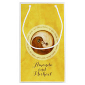 の結婚光沢抱き枕は小さい。金ゴールド陰陽鳩 スモールペーパーバッグ (裏面)