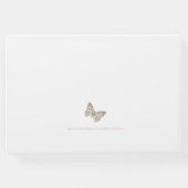 の結婚入り組んだ蝶の渦巻き ゲストブック (裏面)