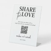 の結婚共有ラブフォト共有QRコードペデッサ 台座サイン (正面)