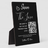 の結婚共有愛QRコード卓上プラーク フォトプラーク (側面)