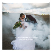 の結婚写パーソナライズされた真の禁止名 フォトプリント            (正面)