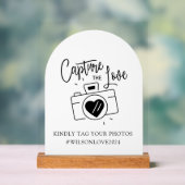 の結婚写真のサイン、愛のアクリルのSigをキャプチャ アクリルサイン (ニュートラル)