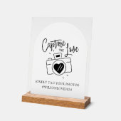 の結婚写真のサイン、愛のアクリルのSigをキャプチャ アクリルサイン (傾斜)