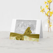 の結婚写真のメモ カード (黄色い花)