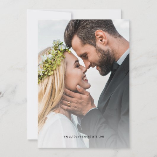 の結婚写真の両面招待状 招待状 (裏面)