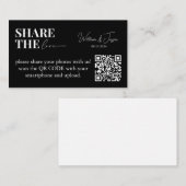 の結婚写真の共有 |共有ラブQRコード エンクロージャーカード (正面/裏面)