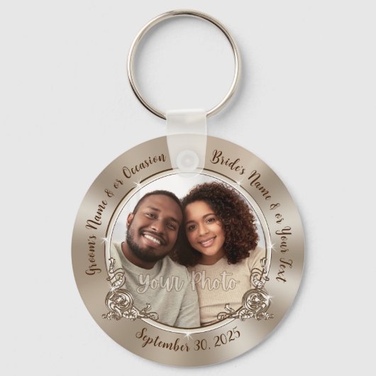 の結婚写真の好み結婚、のキーホルダー キーホルダー (正面)