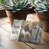 の結婚写真は木材の多肉株の日付を保素朴存 セーブザデート